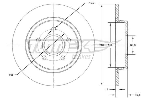 TOMEX Brakes Bremsscheibe